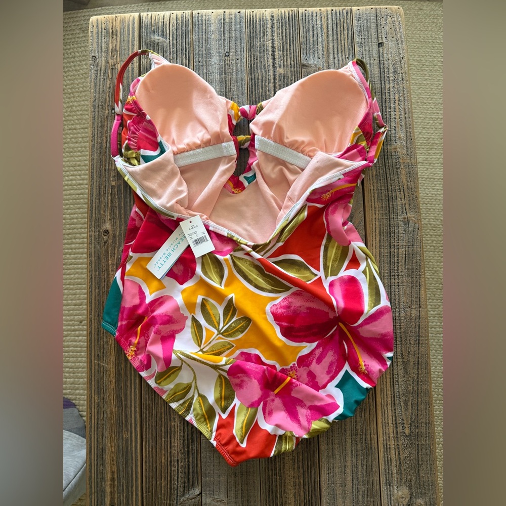 NWT Beach Betty by Miracle Brands One Piece Swimsuit - XL - Picture 5 of 6